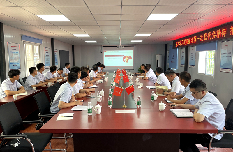 公司黨委副書記、總經(jīng)理張俊到鳳毛快速通道01標(biāo)講授專題黨課2